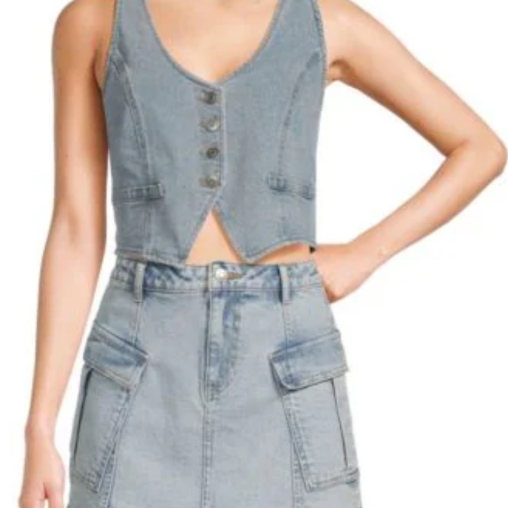 NWT❗️Gianni Bini Blue Cargo Mini Skirt Casual